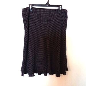 Bellessa Layered Polka-dot Chiffon Skirt with Lettuce Hemline